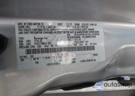 2013 Ford C-Max Energi Sel from USA, damaged, VIN 1FADP5CU1DL515009